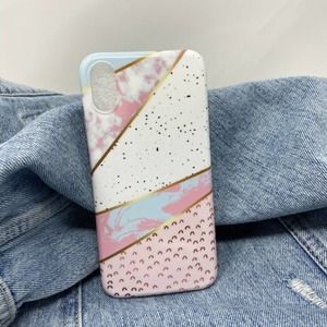 iPhone X/XS Case Pink Marble Abstract NEW